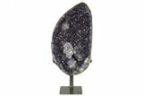 18.1" Amethyst Geode Section on Metal Stand - Uruguay - #199677-1